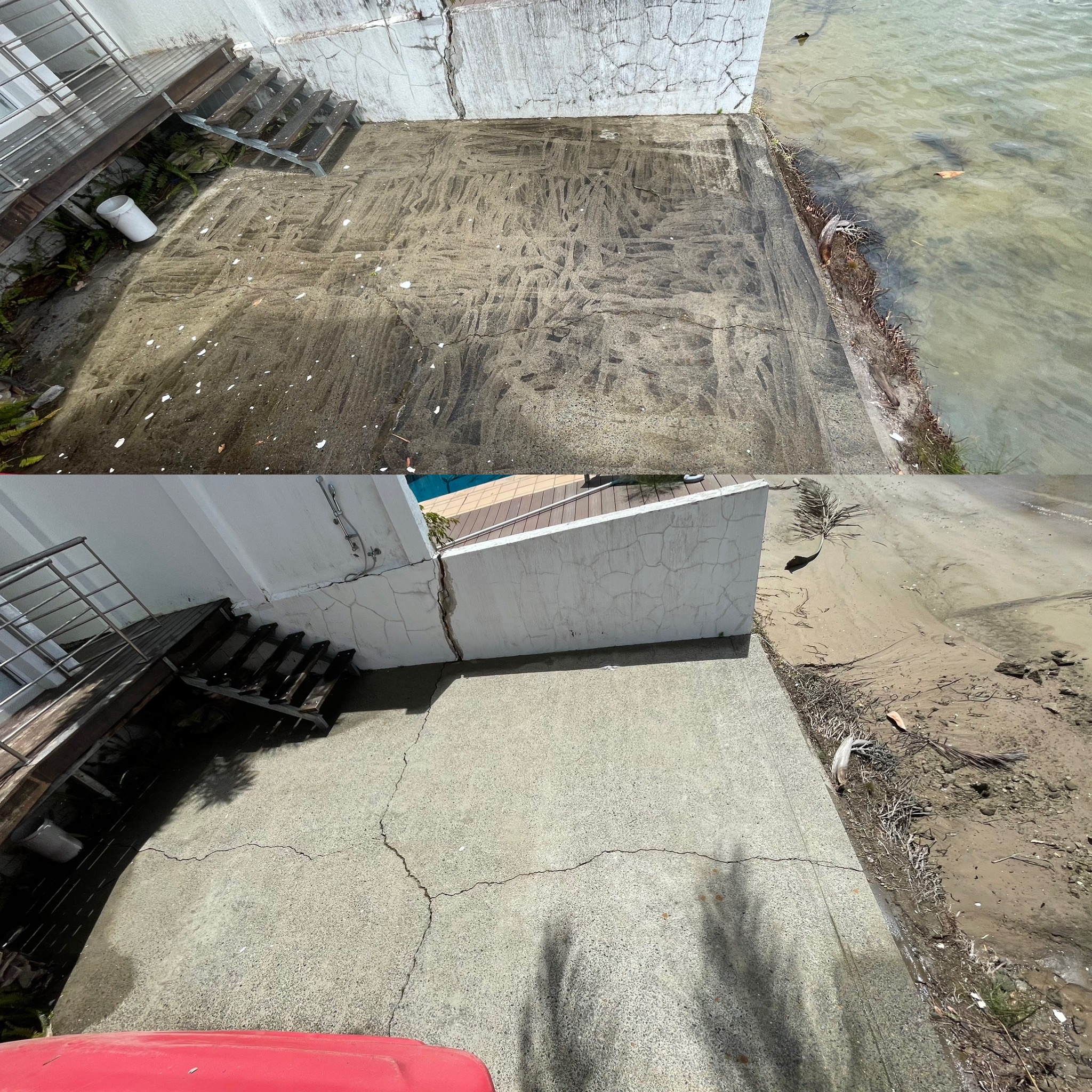 Garbage chute cleaning - Before and after