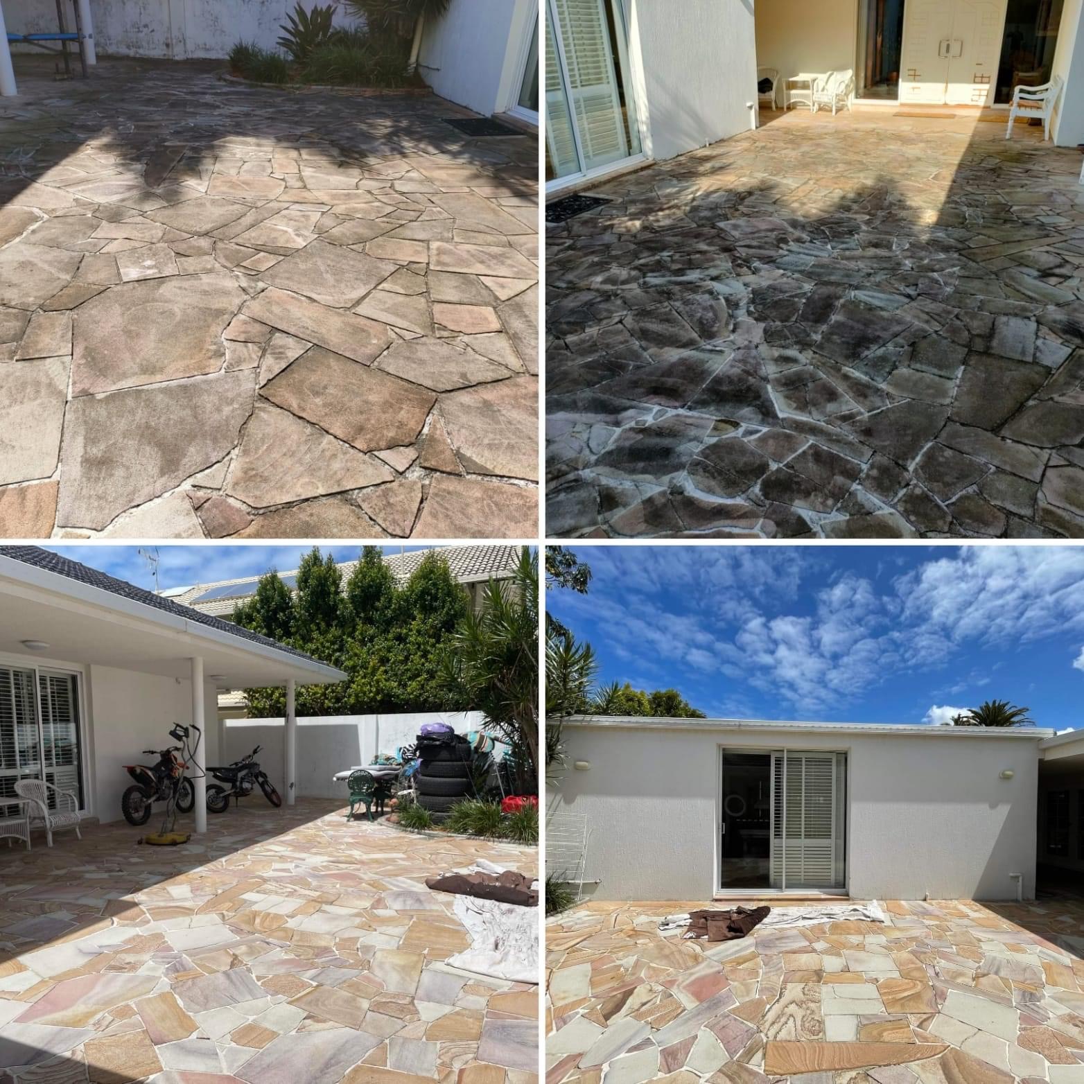 Bin area - Before and after