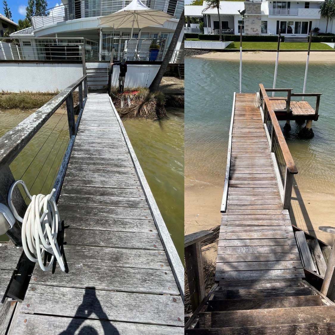 Bin area - Before and after